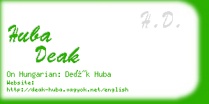 huba deak business card